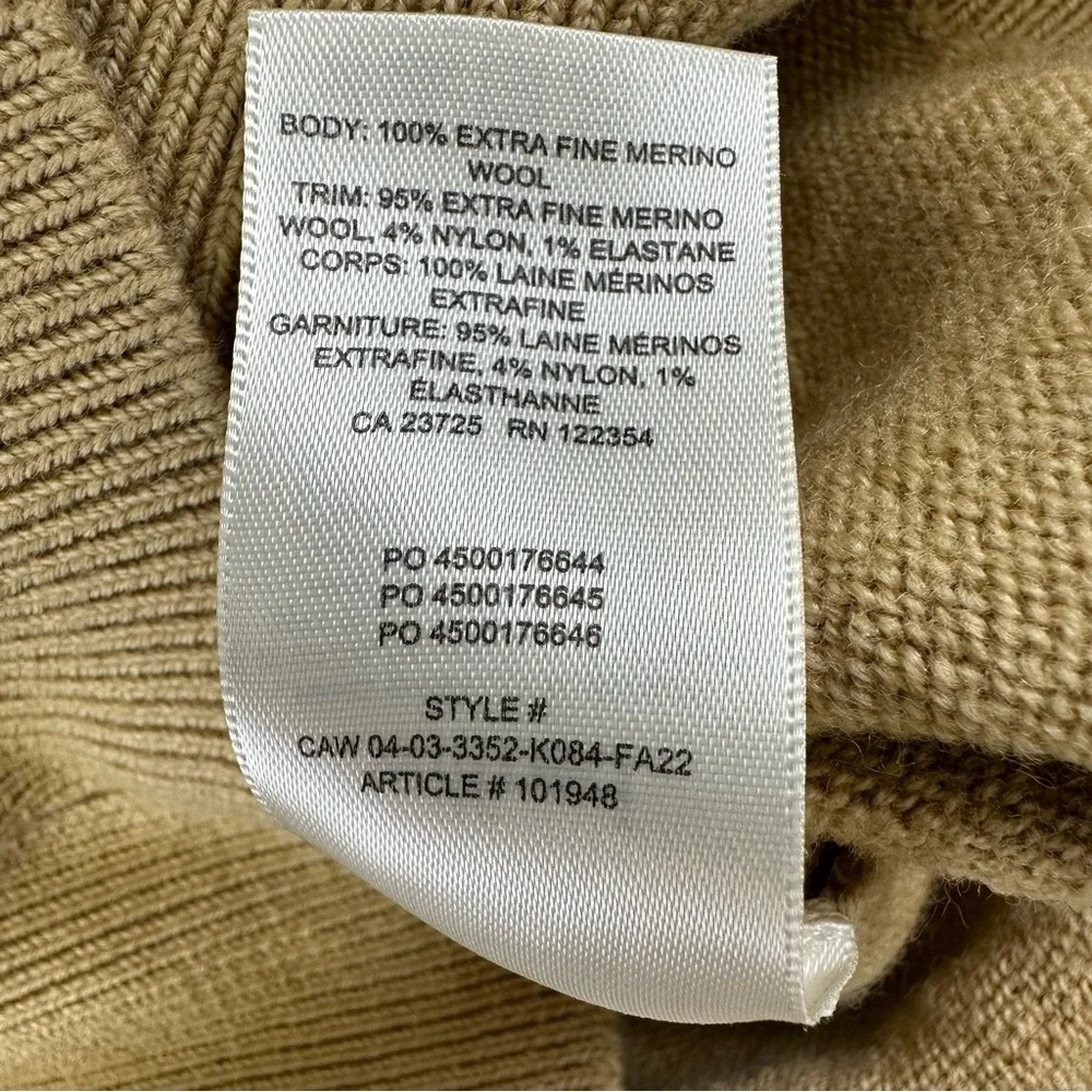 Aritzia Wilfred camel funnel neck turtleneck sweater Small Merino Wool Neutral - Picture 4 of 7